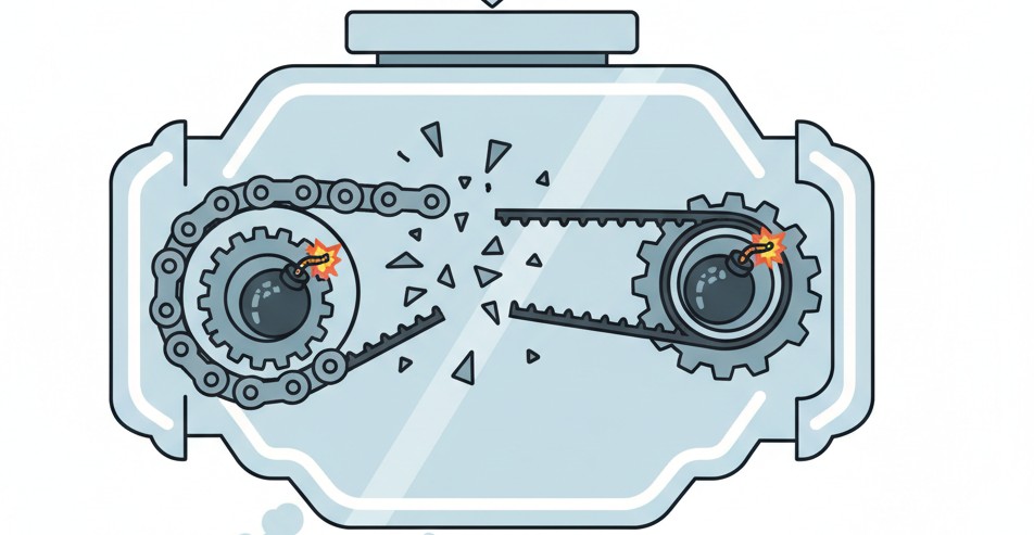 Illustration Obsolescenza programmata: come catene e cinghie vengono sacrificate da BMW, Audi e Mercedes