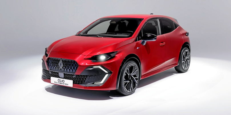 Illustrazione Renault Clio 6 full hybrid: 160 CV da 24.600 € o 240 €/mese in Francia