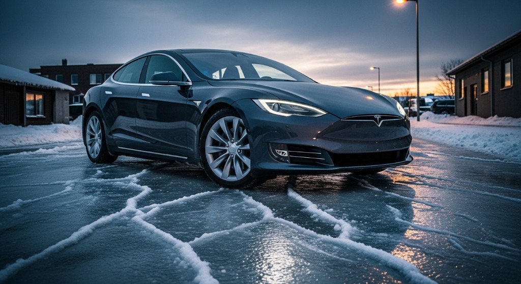 Illustrazione Tesla in inverno: perché il 40% dell'autonomia sparisce in una notte